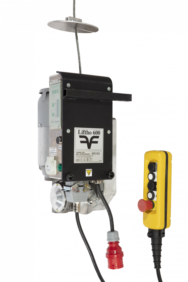 Elevator electric winch Liftho NEO, 6001000kg, 208v220v, 230v and 400v.
