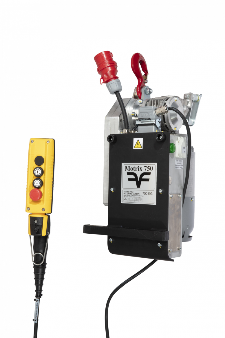 Winches and cable hoists for lifting people and loads