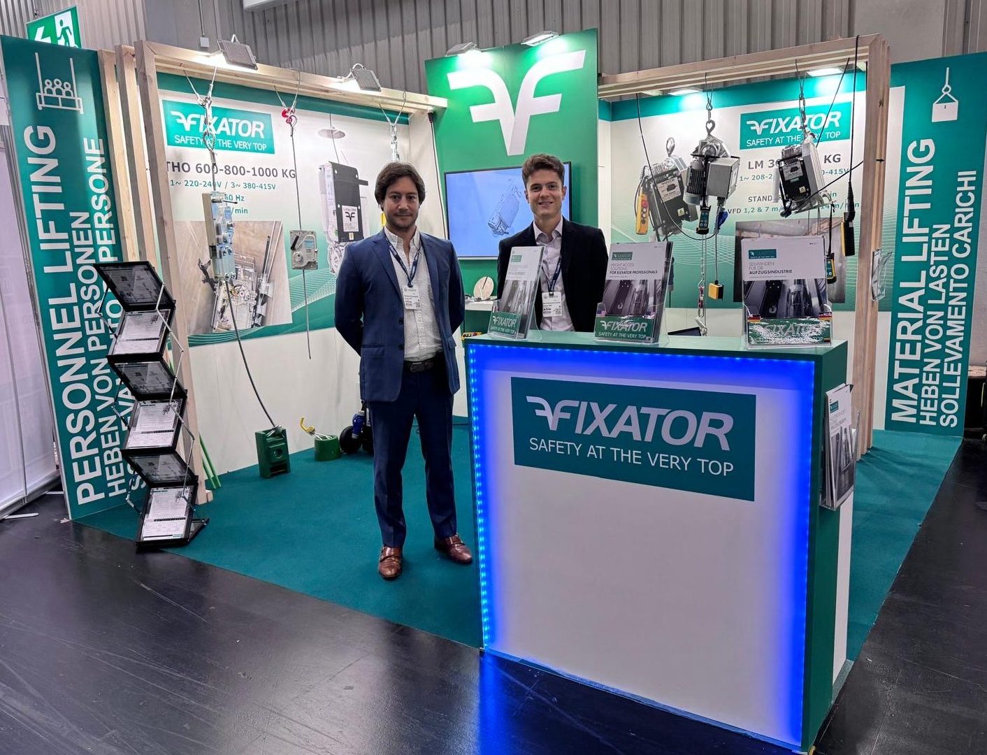 Clément et Alex sur le stand Fixator au salon Interlift 2025